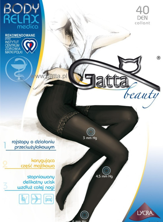 Релаксиращ чорапогащник в бежово Body Relaxmedica Beige 40 DEN-Чорапогащи-LadyStyle.bg