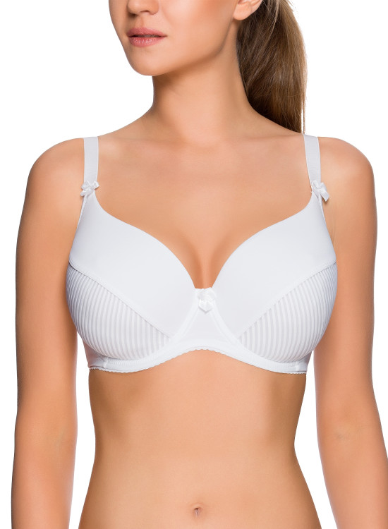 Сутиен с подплатени чашки в бял цвят-Подплатени-LadyStyle.bg Сутиен с подплатени чашки в бял цвят-Подплатени-LadyStyle.bg