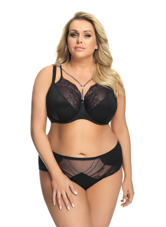 Черен сутиен в големи размери K538 