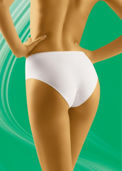 Гладки памучни бикини с висока талия в бяло Comforta