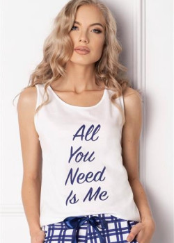 Дамска пижама в синьо и бяло Need Me