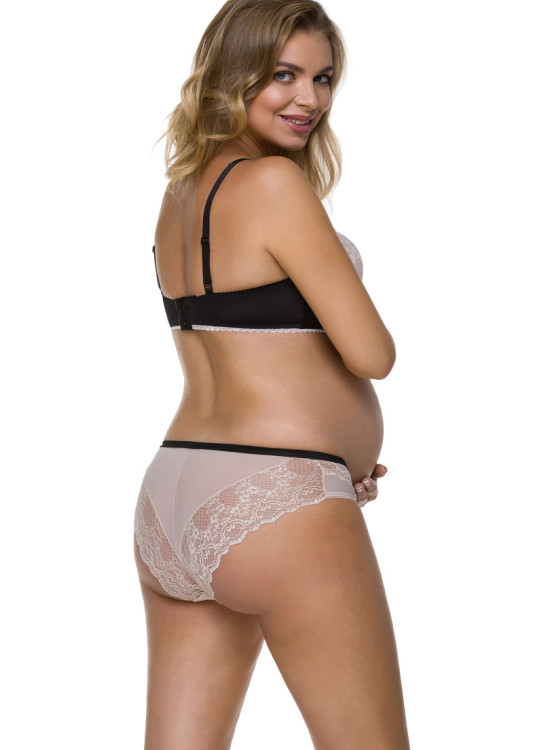 Сутиен за кърмачки в черно и бежово 3116