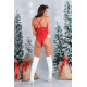 Секси коледно боди с пух Naughty Santa Секси коледно боди с пух Naughty Santa