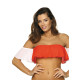Плажен топ в оранжево Grace M-488-7-Плажни туники-LadyStyle.bg