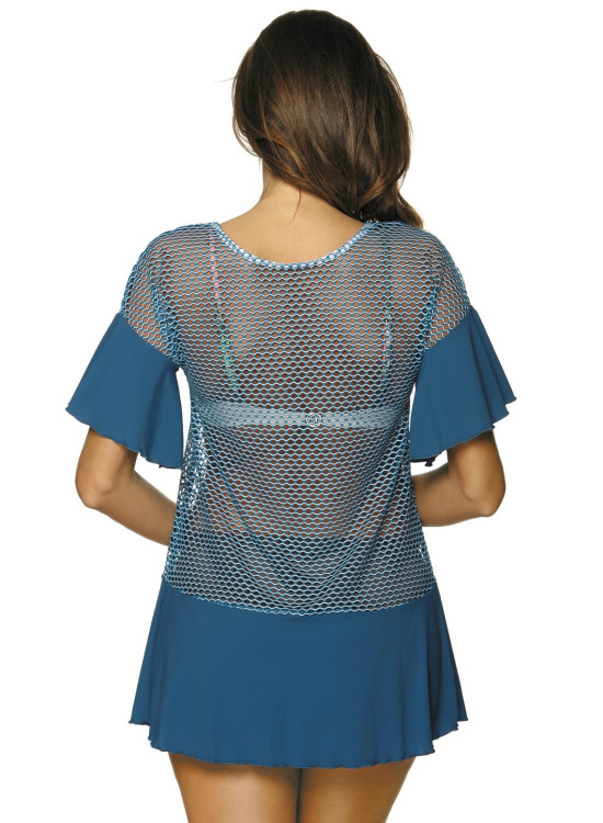Плажна туника в синьо Claire M-460-3-Плажни туники-LadyStyle.bg Плажна туника в синьо Claire M-460-3-Плажни туники-LadyStyle.bg