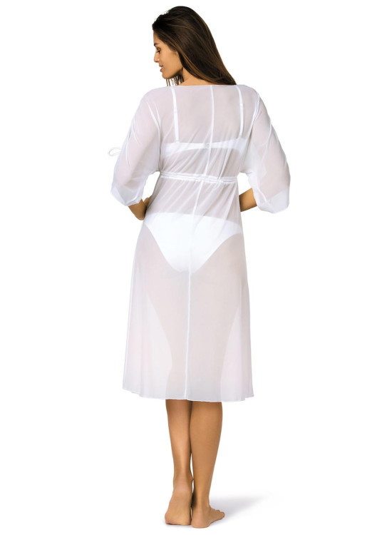 Плажна туника в бяло Dora M-443-1-Плажни туники-LadyStyle.bg Плажна туника в бяло Dora M-443-1-Плажни туники-LadyStyle.bg