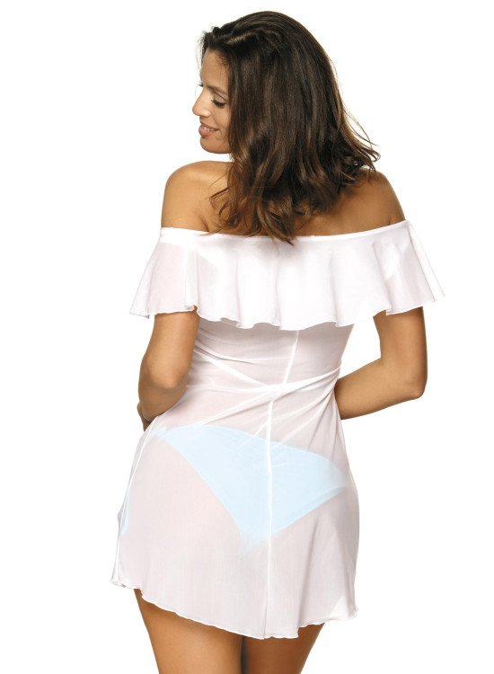 Плажна туника в бяло Juliet M-461-1-Плажни туники-LadyStyle.bg Плажна туника в бяло Juliet M-461-1-Плажни туники-LadyStyle.bg