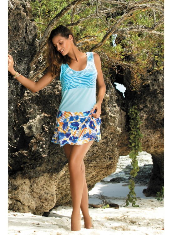 Плажна туника в синьо Rita M-415-3-Плажни туники-LadyStyle.bg Плажна туника в синьо Rita M-415-3-Плажни туники-LadyStyle.bg