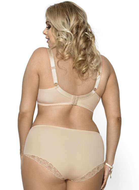 Бежов сутиен с меки чашки за голям бюст Luisse K441-Големи размери-LadyStyle.bg