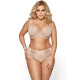 Бежов сутиен с меки чашки за голям бюст Luisse K441-Големи размери-LadyStyle.bg