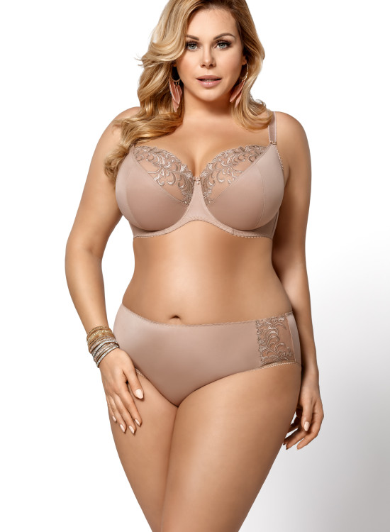 Бежов сутиен за голям бюст Victoria K378-Големи размери-LadyStyle.bg
