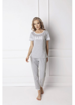 Памучна пижама в светлосив цвят Babe