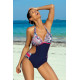 Цял бански костюм в тъмносиньо и фуксия Florence M-507-1-Цели бански-LadyStyle.bg