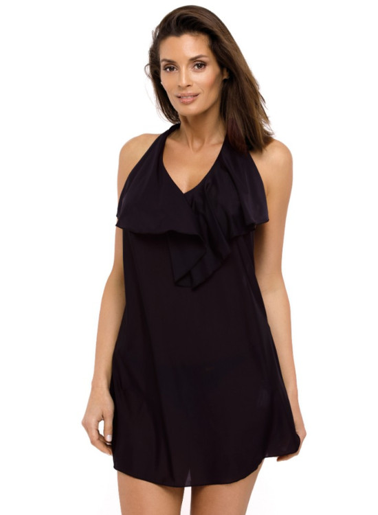 Плажна туника в черен цвят Erin M-515-10-Плажни туники-LadyStyle.bg Плажна туника в черен цвят Erin M-515-10-Плажни туники-LadyStyle.bg