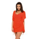 Плажна туника в оранжев цвят Kaya M-516-2-Плажни туники-LadyStyle.bg