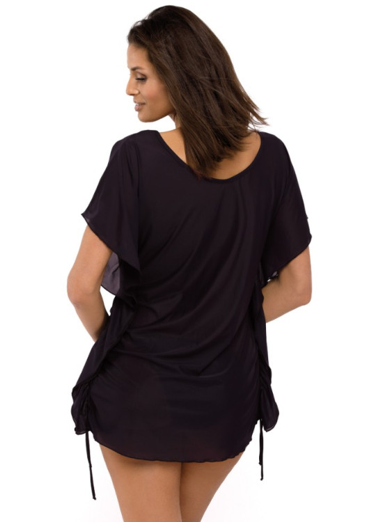 Плажна туника в черен цвят Kaya M-516-10-Плажни туники-LadyStyle.bg Плажна туника в черен цвят Kaya M-516-10-Плажни туники-LadyStyle.bg