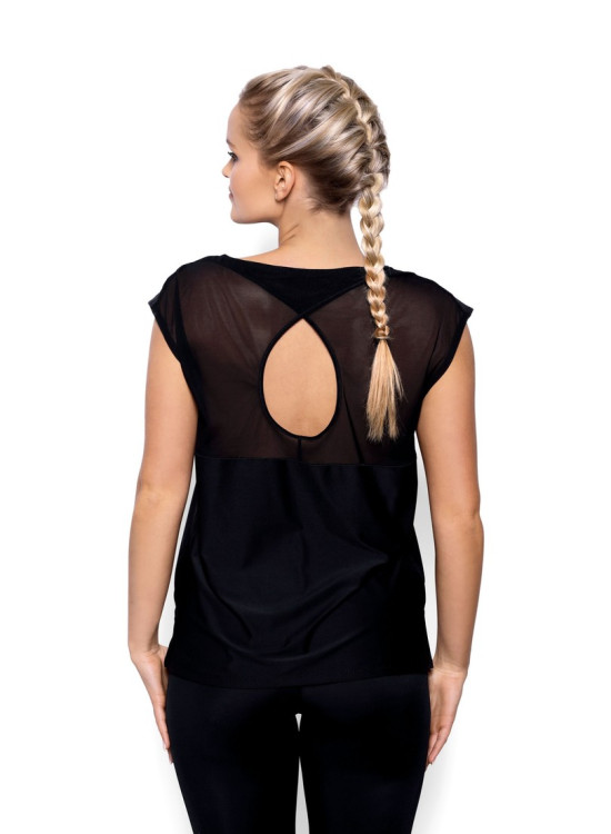 Спортен дамски топ Aida в черен цвят-Блузи / Топове-LadyStyle.bg