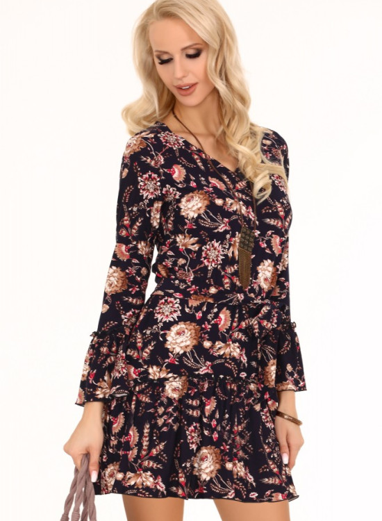 Елегантна мини рокля в черно Brynn-Къси рокли-LadyStyle.bg