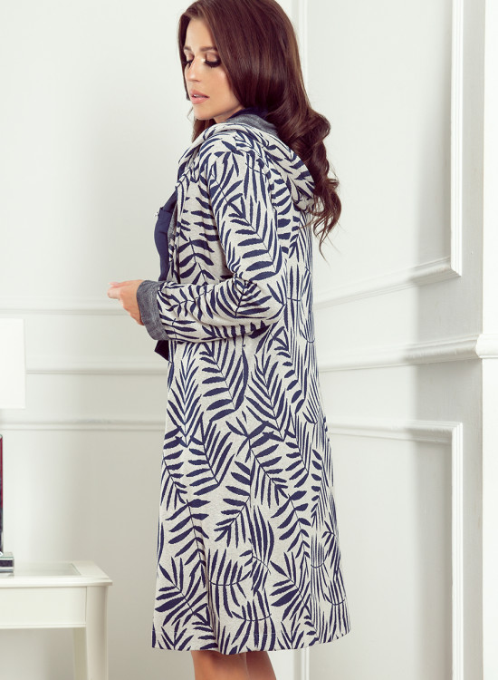 Дамска дълга жилетка 218-3-Жилетки-LadyStyle.bg
