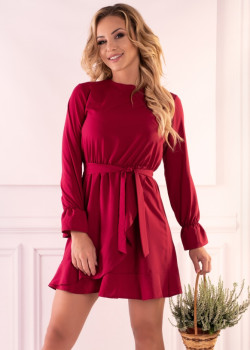 Мини рокля в цвят циклама Manetera 