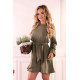 Мини рокля в цвят каки Manetera-Къси рокли-LadyStyle.bg