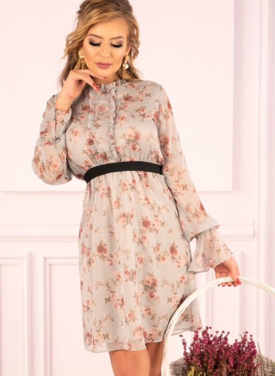 Къса рокля на цветя Sharmanina-Къси рокли-LadyStyle.bg Къса рокля на цветя Sharmanina-Къси рокли-LadyStyle.bg