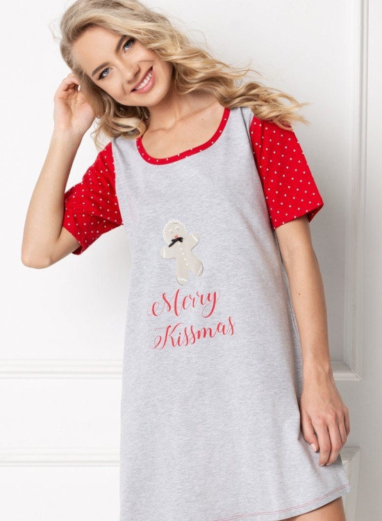 Дамска нощница с коледни мотиви Cookie-Нощници-LadyStyle.bg Дамска нощница с коледни мотиви Cookie-Нощници-LadyStyle.bg