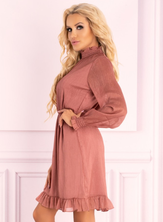 Елегантна розова рокля Collya-Къси рокли-LadyStyle.bg Елегантна розова рокля Collya-Къси рокли-LadyStyle.bg