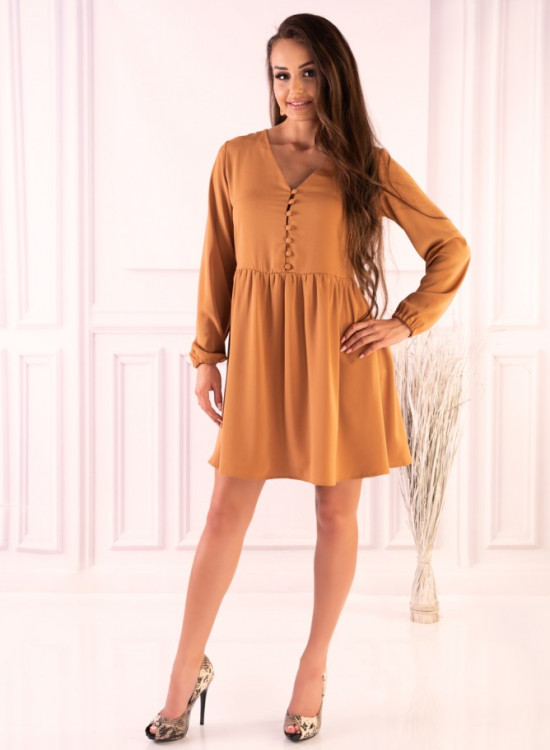 Мини рокля в жълто Mayonati-Къси рокли-LadyStyle.bg Мини рокля в жълто Mayonati-Къси рокли-LadyStyle.bg