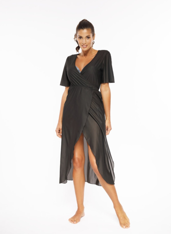 Дълга плажна туника в цвят антрацит Hilda M-568-2-Плажни туники-LadyStyle.bg Дълга плажна туника в цвят антрацит Hilda M-568-2-Плажни туники-LadyStyle.bg