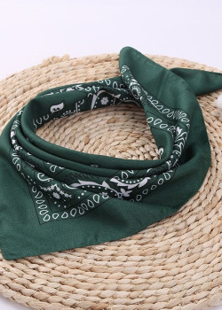 Кърпа за глава бандана Bandana в тъмнозелен цвят