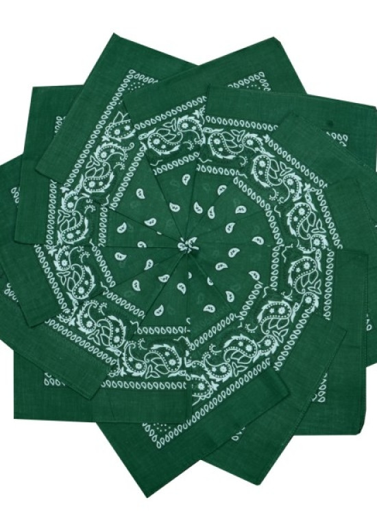 Кърпа за глава бандана Bandana в тъмнозелен цвят-Бандани-LadyStyle.bg Кърпа за глава бандана Bandana в тъмнозелен цвят-Бандани-LadyStyle.bg