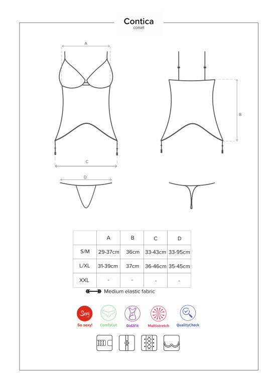 Корсет с прашки в черно Contica-Комплекти-LadyStyle.bg Корсет с прашки в черно Contica-Комплекти-LadyStyle.bg