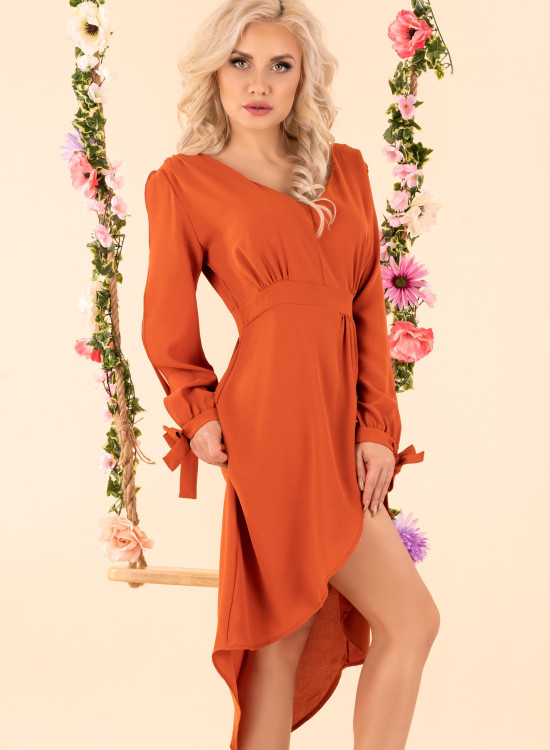 Асиметрична рокля Mallani-Къси рокли-LadyStyle.bg Асиметрична рокля Mallani-Къси рокли-LadyStyle.bg