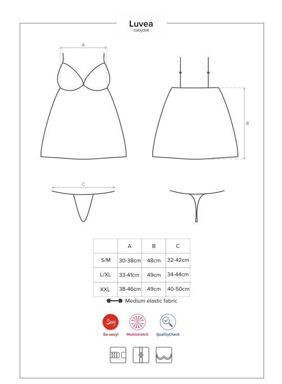 Нощница с прашки в черно Luvae-Комплекти-LadyStyle.bg Нощница с прашки в черно Luvae-Комплекти-LadyStyle.bg