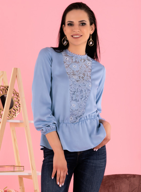 Дамска блуза в син цвят Iseara-Блузи / Топове-LadyStyle.bg