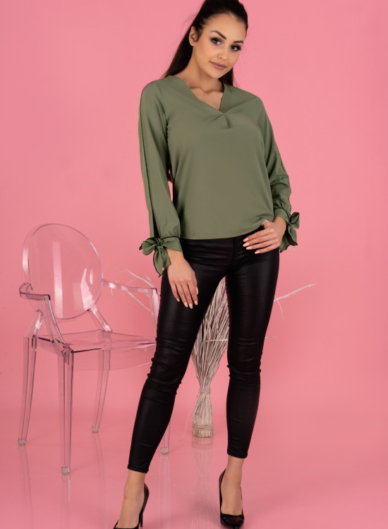 Дамска блуза в цвят каки Ormin-Блузи / Топове-LadyStyle.bg Дамска блуза в цвят каки Ormin-Блузи / Топове-LadyStyle.bg