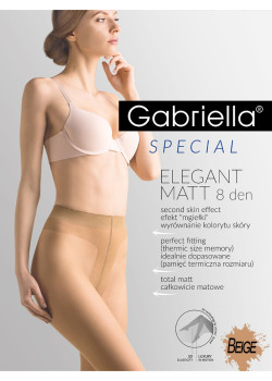 Матов чорапогащник в бежов цвят Elegant Matt 8 DEN Beige