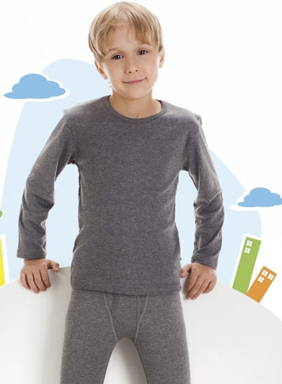 Детска блуза за момчета в сив цвят-Момчета-LadyStyle.bg