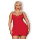 Червена нощница с прашки Jolierose-Нощници-LadyStyle.bg