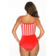 Цял бански костюм в червен и бял цвят Venere M-624-1-Цели бански-LadyStyle.bg