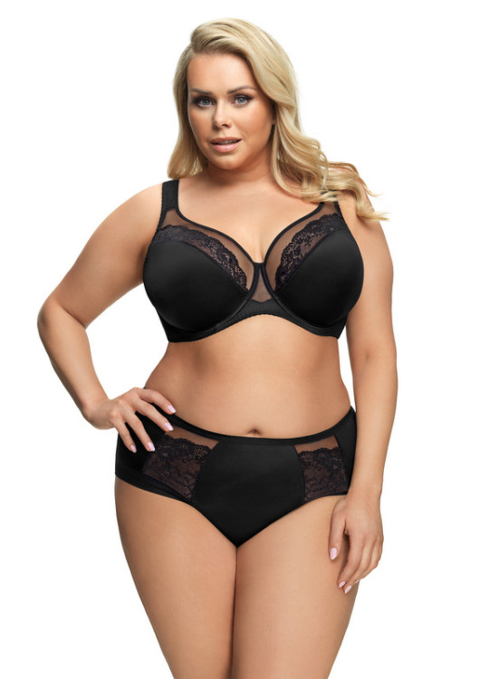 Черен сутиен с меки чашки Luisse K441-Големи размери-LadyStyle.bg