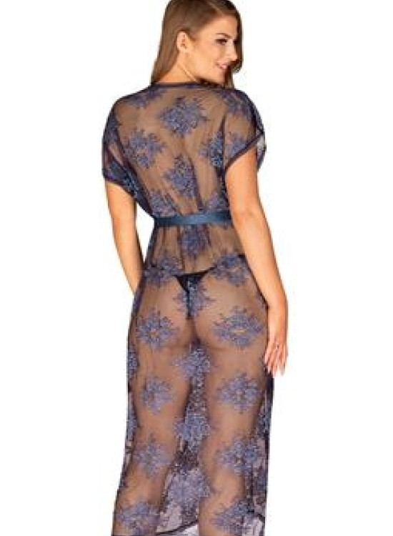 Полупрозрачен дантелен халат Flowlace-Секси Халати-LadyStyle.bg Полупрозрачен дантелен халат Flowlace-Секси Халати-LadyStyle.bg