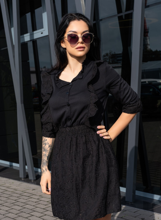 Елегантна рокля в черно Rien-Къси рокли-LadyStyle.bg Елегантна рокля в черно Rien-Къси рокли-LadyStyle.bg