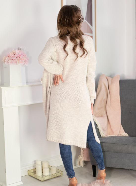 Плетена дамска жилетка в бежов цвят Nivant-Жилетки-LadyStyle.bg Плетена дамска жилетка в бежов цвят Nivant-Жилетки-LadyStyle.bg