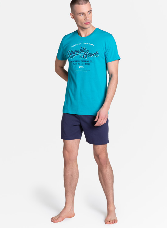 Мъжка пижама от две части в син цвят Laze 38868-69X-Пижами-LadyStyle.bg Мъжка пижама от две части в син цвят Laze 38868-69X-Пижами-LadyStyle.bg
