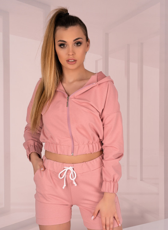 Комплект от две части в цвят пудра Leneves D05-Блузи / Топове-LadyStyle.bg Комплект от две части в цвят пудра Leneves D05-Блузи / Топове-LadyStyle.bg
