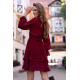 Ефирна рокля в цвят бордо Inkonia-Къси рокли-LadyStyle.bg Ефирна рокля в цвят бордо Inkonia-Къси рокли-LadyStyle.bg