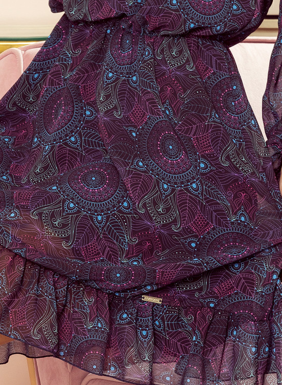 Ефирна рокля от шифон 295-4-Къси рокли-LadyStyle.bg