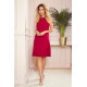 Миди рокля в червен цвят 308-2